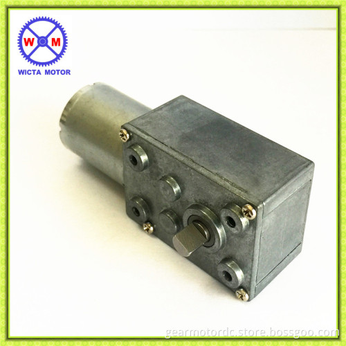 Totally Enclosed 90 degree shaft reversible worm micro gear motor 12v dc
